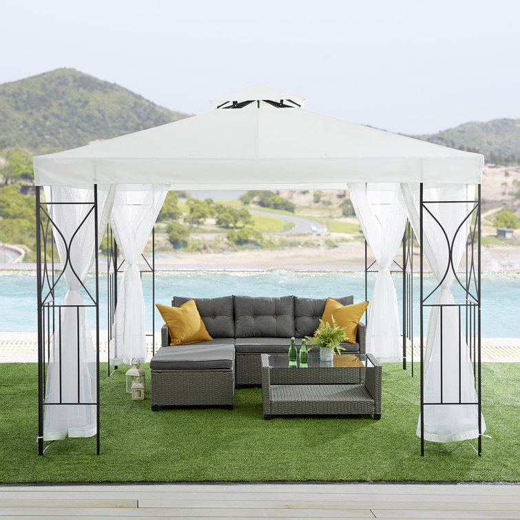 Dakota Fields Fairholme 3m x 3m Metal Patio Gazebo & Reviews Wayfair